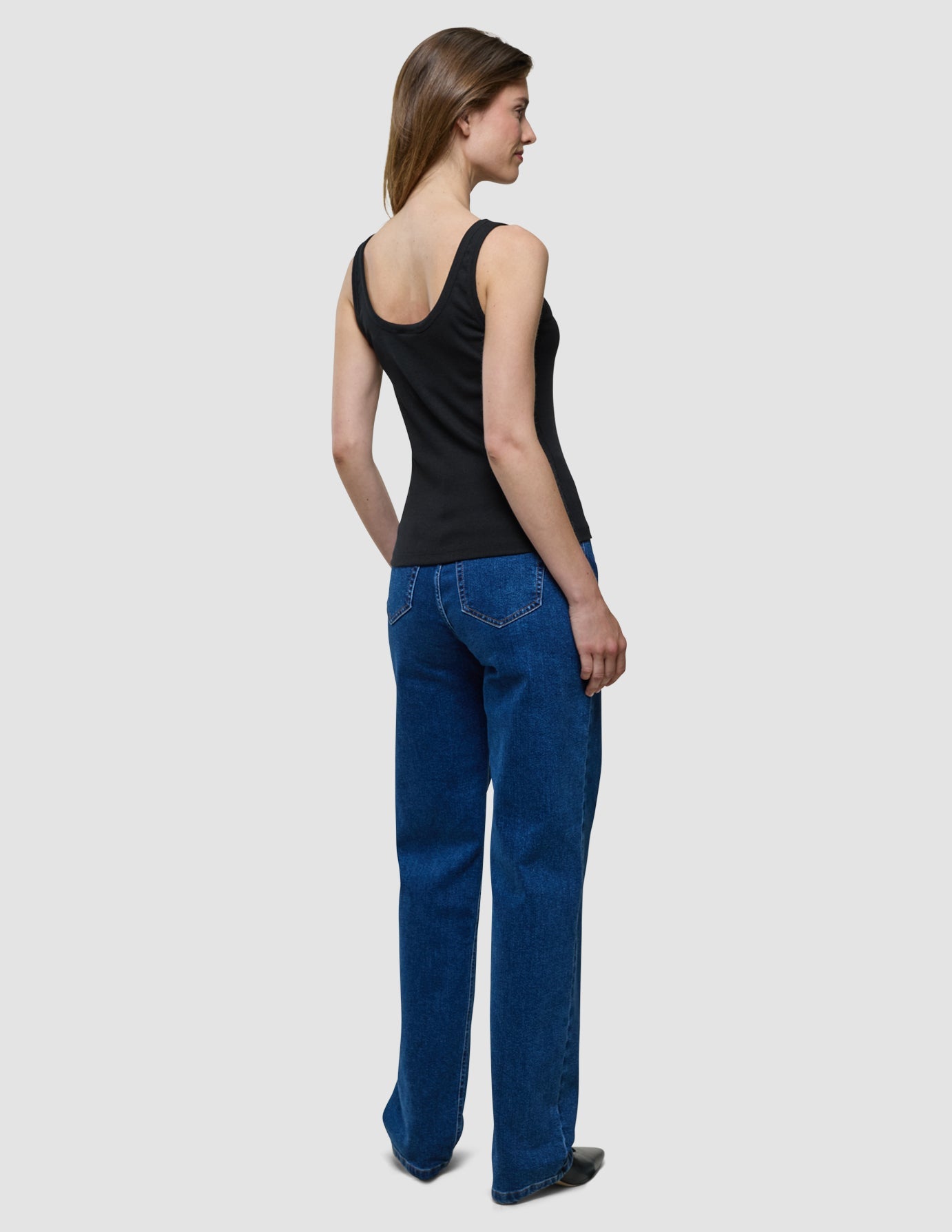 Rib Tank Top Black